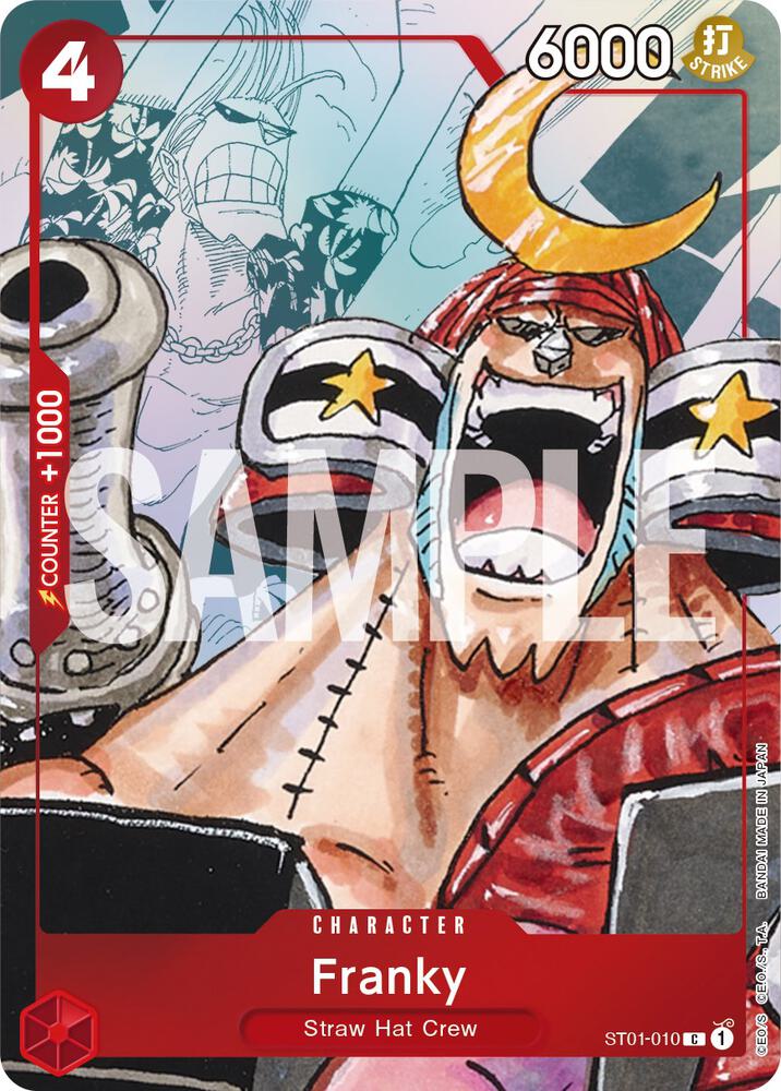 One Piece Promotion Cards - ST01-010 - Franky - ST01-010 (Alternate Art) - PR