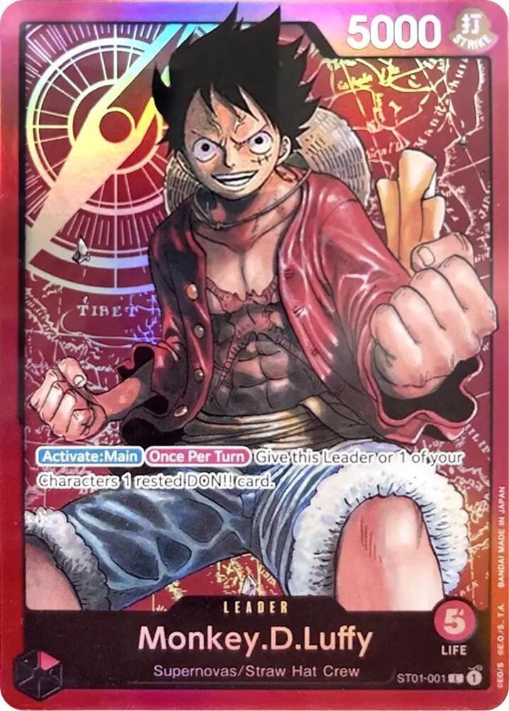 Starter Deck 1: Straw Hat Crew - ST01-001 - Monkey.D.Luffy (001) - L - Foil