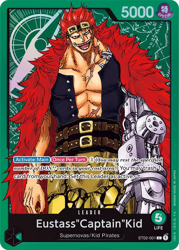 Starter Deck 2: Worst Generation - ST02-001 - Eustass"Captain"Kid (001) - L - Foil
