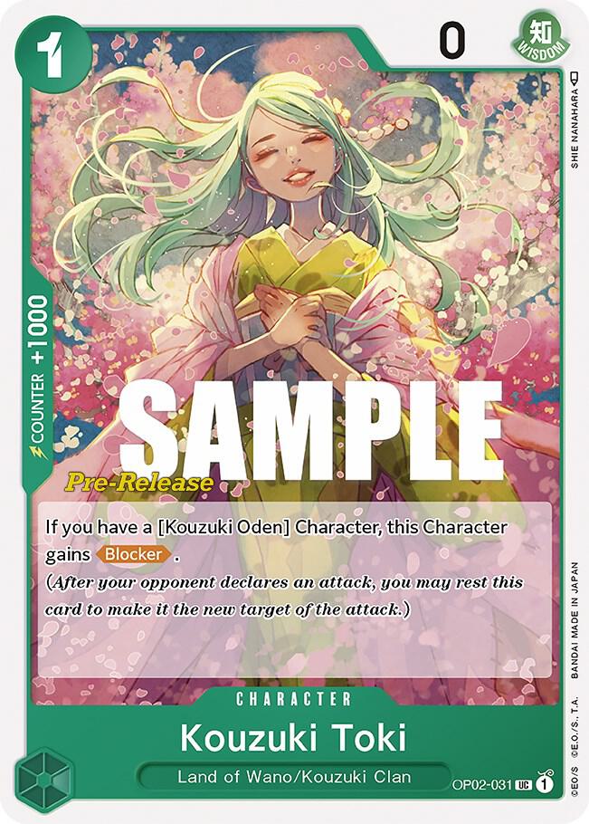 Paramount War Pre-Release Cards - OP02-031 - Kouzuki Toki - UC