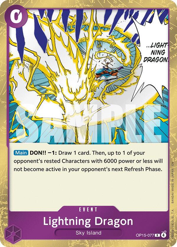 Adventure on Kami's Island - OP15-077 - Lightning Dragon - R - Foil
