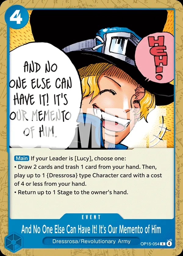Adventure on Kami's Island - OP15-054 - And No One Else Can Have It! It's Our Memento of Him - C
