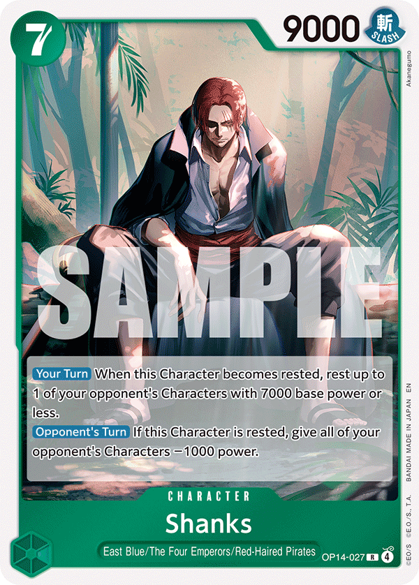 The Azure Sea's Seven - OP14-027 - Shanks - R - Foil