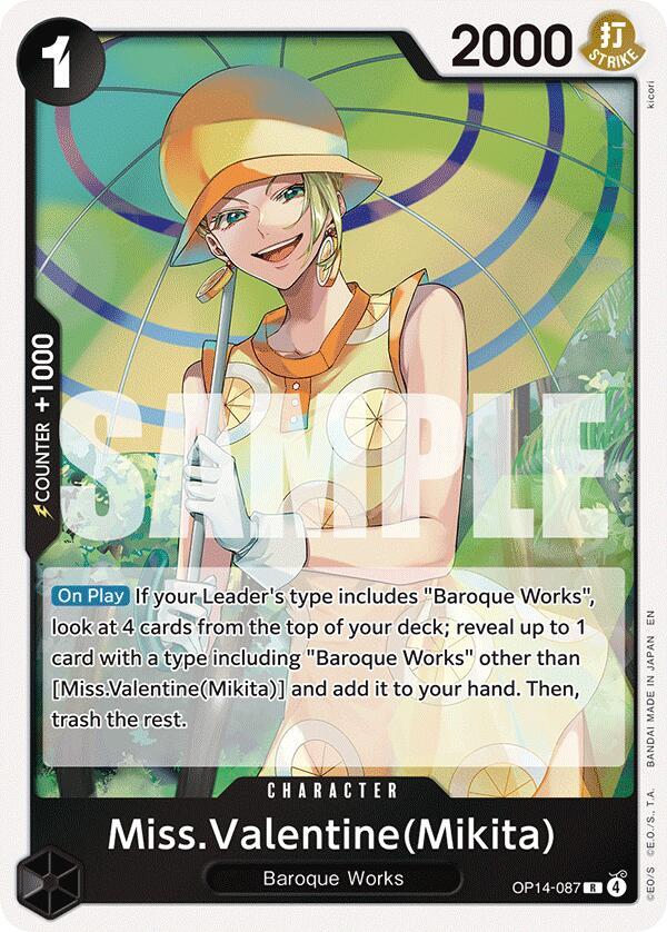 The Azure Sea's Seven - OP14-087 - Miss.Valentine(Mikita) - R - Foil
