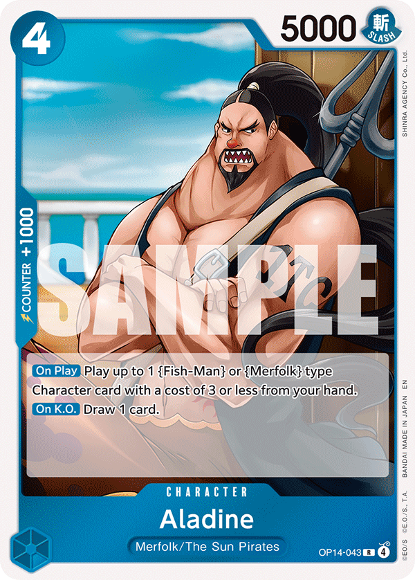 The Azure Sea's Seven - OP14-043 - Aladine - R - Foil