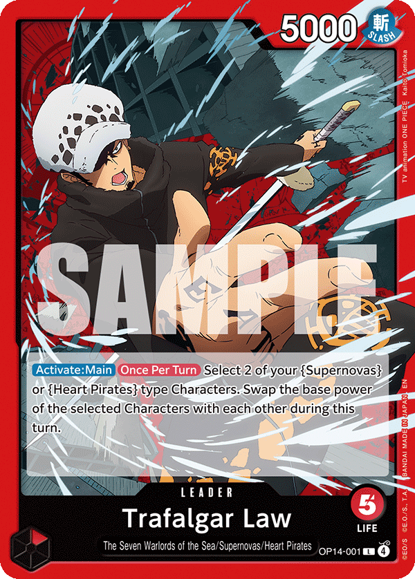 The Azure Sea's Seven - OP14-001 - Trafalgar Law - OP14-001 - L
