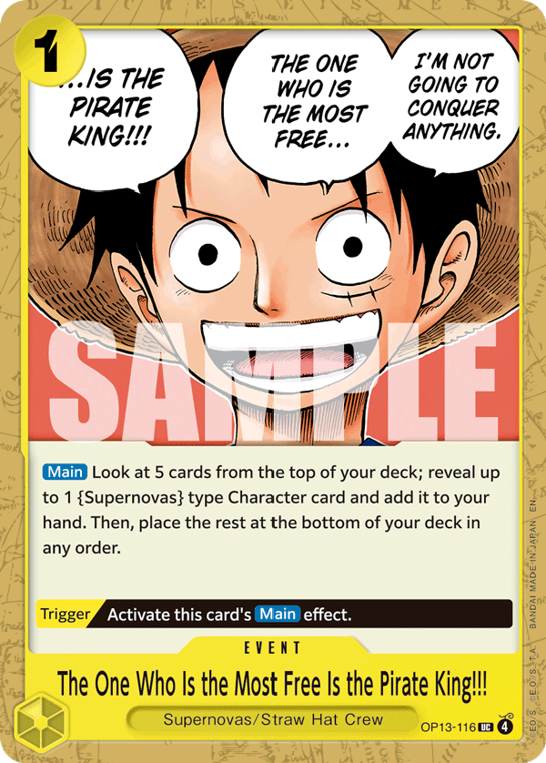 Carrying On His Will - OP13-116 - The One Who Is the Most Free Is the Pirate King!!! - UC
