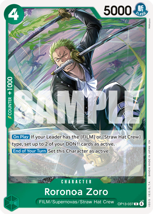 Carrying On His Will - OP13-037 - Roronoa Zoro - R - Foil