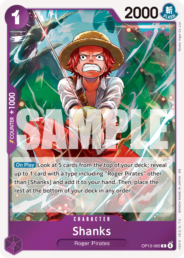 Carrying On His Will - OP13-065 - Shanks (065) - R - Foil