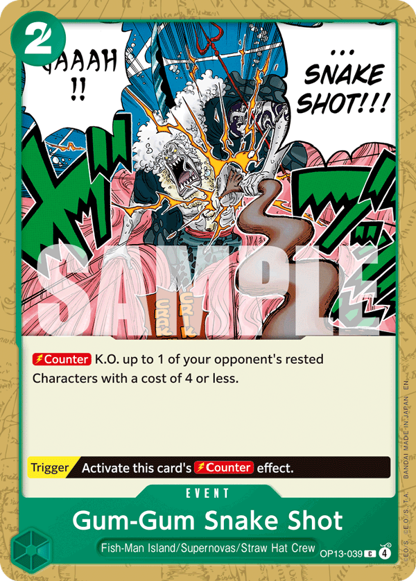 Carrying On His Will - OP13-039 - Gum-Gum Snake Shot - C