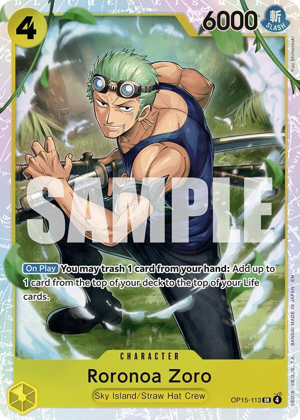 Adventure on Kami's Island - OP15-113 - Roronoa Zoro (OP15-113) - SR - Foil