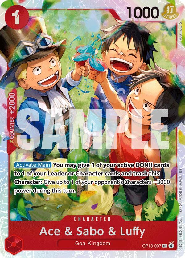 Carrying On His Will - OP13-007 - Ace & Sabo & Luffy - SR - Foil