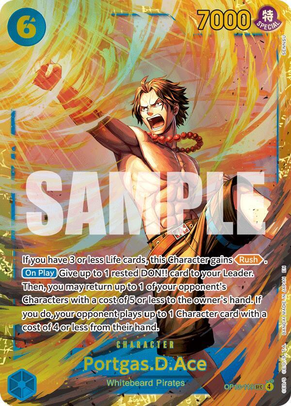 Carrying On His Will - OP13-119 - Portgas.D.Ace - SEC - Foil