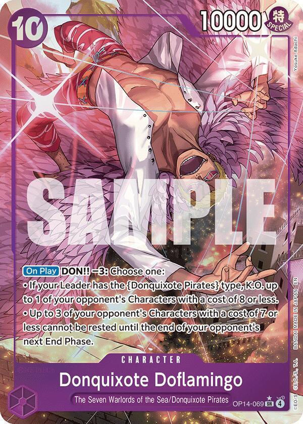 The Azure Sea's Seven - OP14-069 - Donquixote Doflamingo - OP14-069 (Alternate Art) - SR