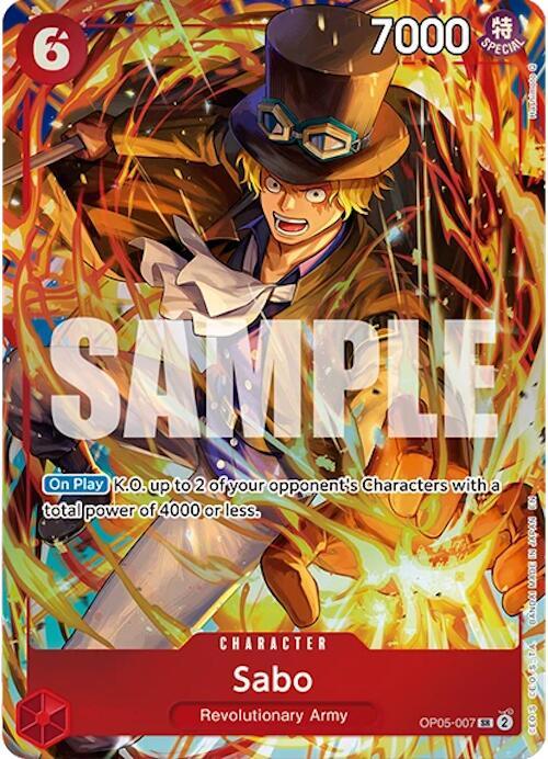 One Piece Promotion Cards - OP05-007 - Sabo - SR - Illustration Box Vol.5