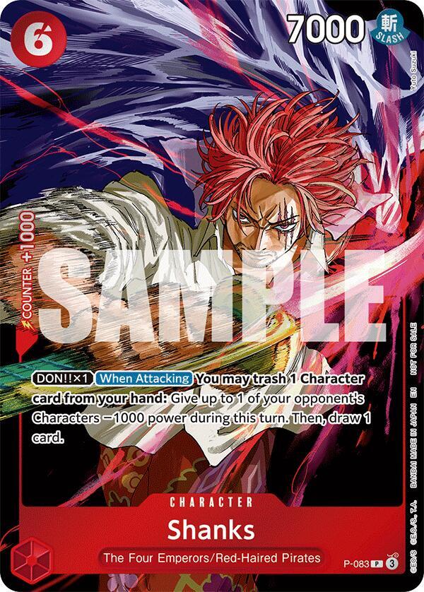 One Piece Promotion Cards - P-083 - Shanks - PR - Event Pack Vol. 6
