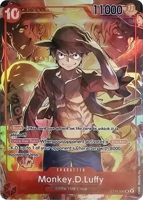 One Piece Promotion Cards - ST10-006 - Monkey.D.Luffy - SR - Treasure Booster Set