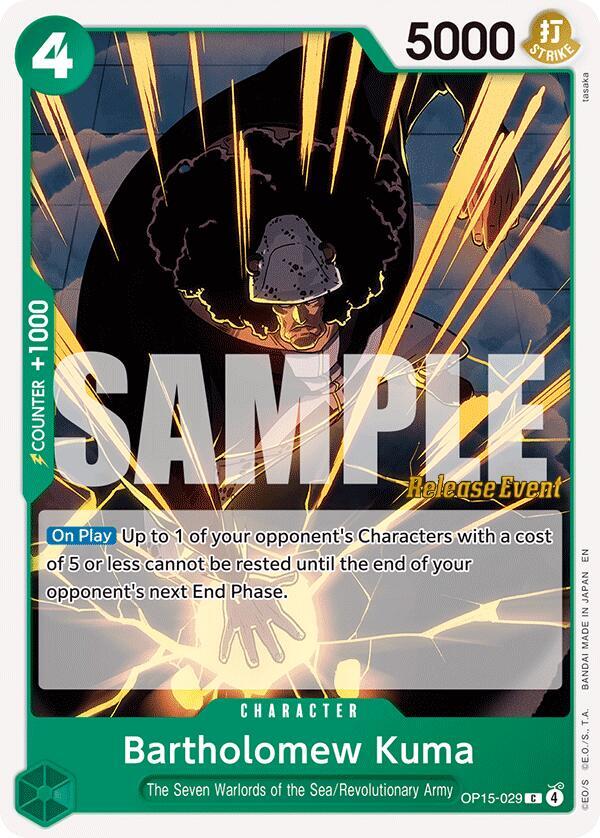 Adventure on Kami's Island Release Event Cards - OP15-029 - Bartholomew Kuma (OP15-029) - C