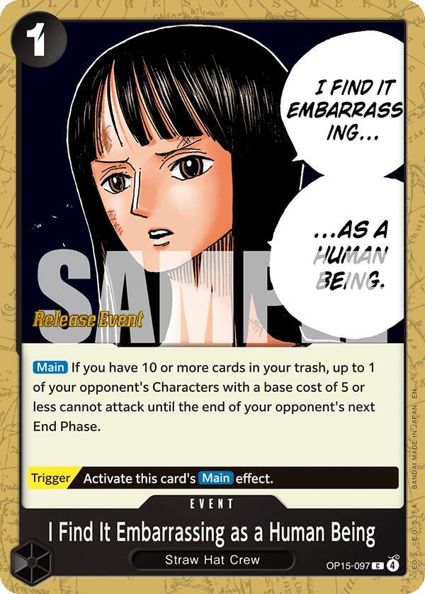 Adventure on Kami's Island Release Event Cards - OP15-097 - I Find It Embarrassing as a Human Being - C