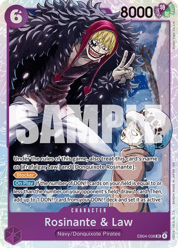 The Azure Sea's Seven - EB04-038 - Rosinante & Law - SR - Foil