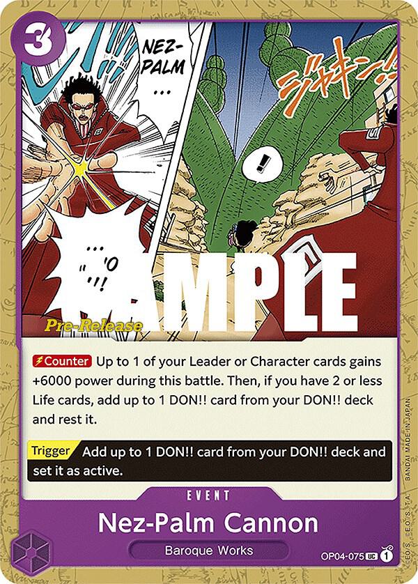 Kingdoms of Intrigue Pre-Release Cards - OP04-075 - Nez-Palm Cannon - UC