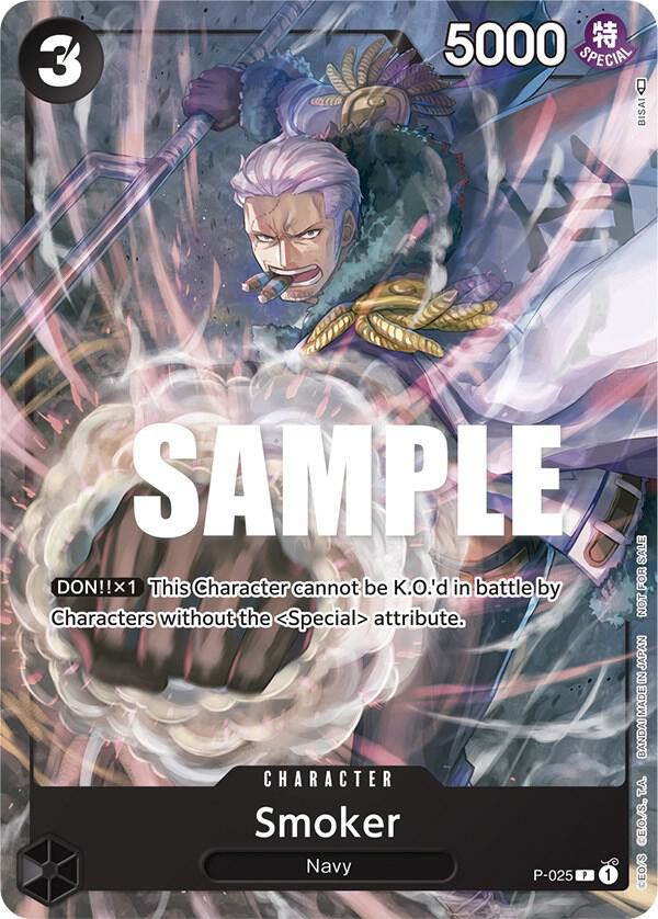One Piece Promotion Cards - P-025 - Smoker (Pre-Release) - PR