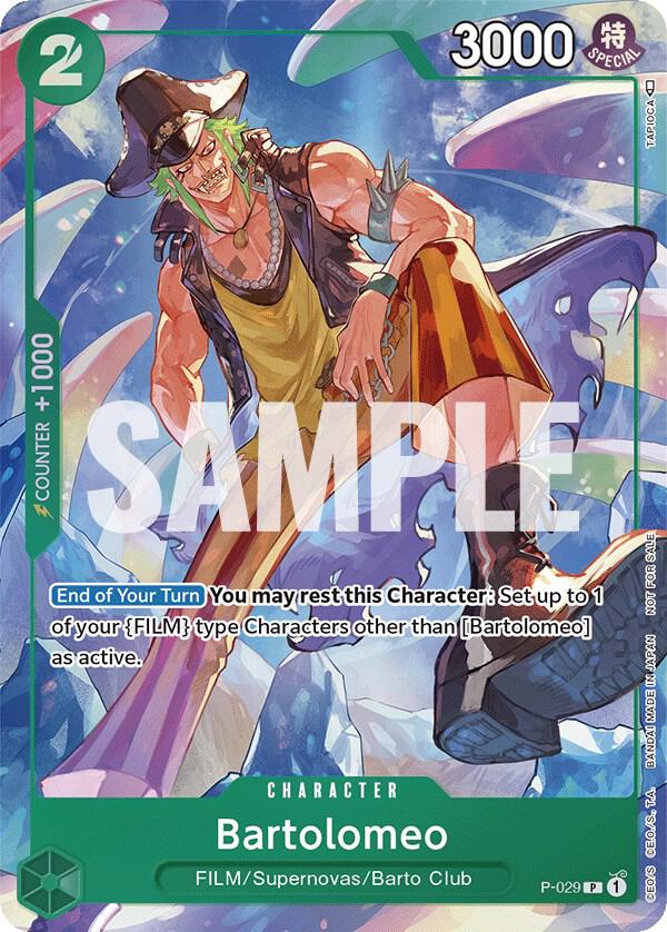 One Piece Promotion Cards - P-029 - Bartolomeo (Event Pack Vol. 1) - PR