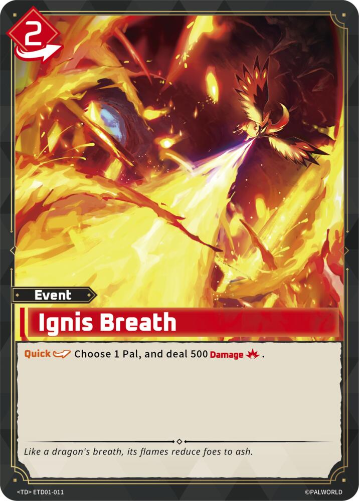 NJ Collectables TD01: Dawn of Palpagos Red•Blue - ETD01-011 - Ignis ...