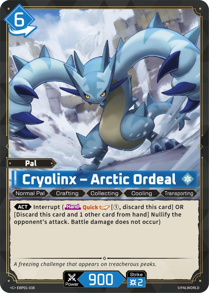 NJ Collectables BP01: Dawn of Palpagos - EBP01-038 - Cryolinx - Arctic ...