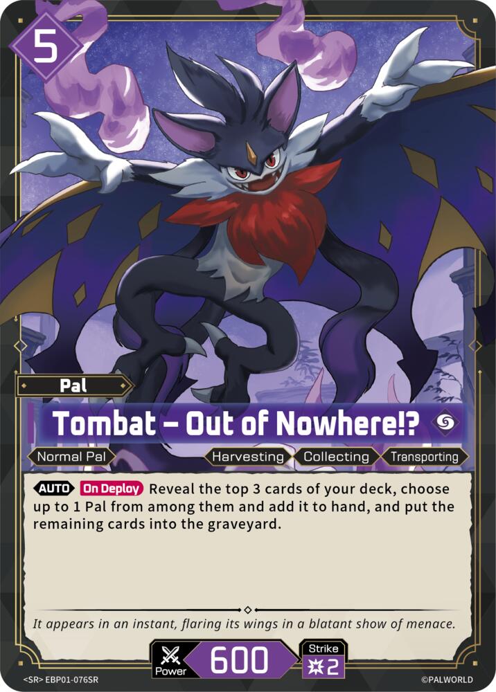 NJ Collectables BP01: Dawn of Palpagos - EBP01-076SR - Tombat - Out of ...