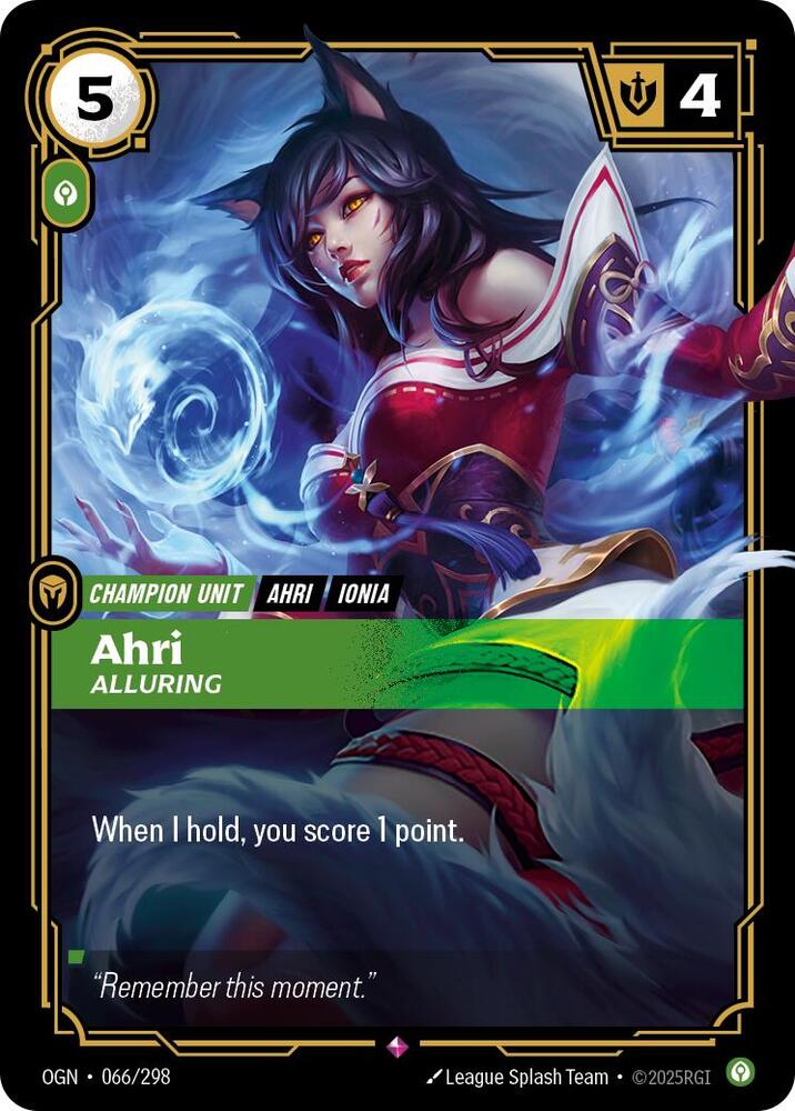Origins - 066 - Ahri Alluring - Rare - Foil
