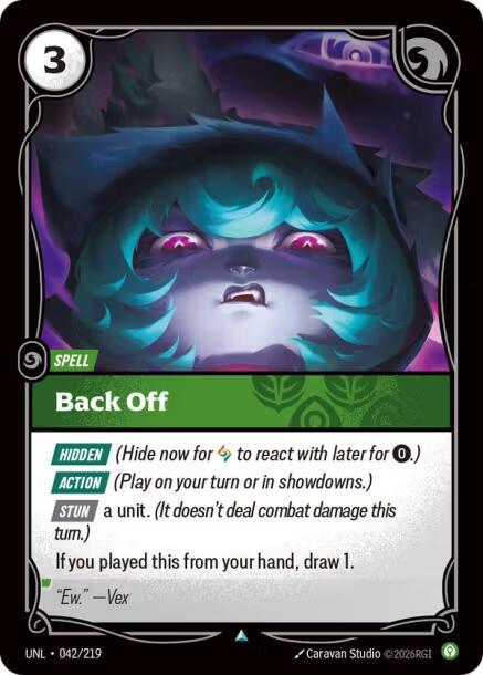 Unleashed - 042/219 - Back Off - Uncommon - Foil