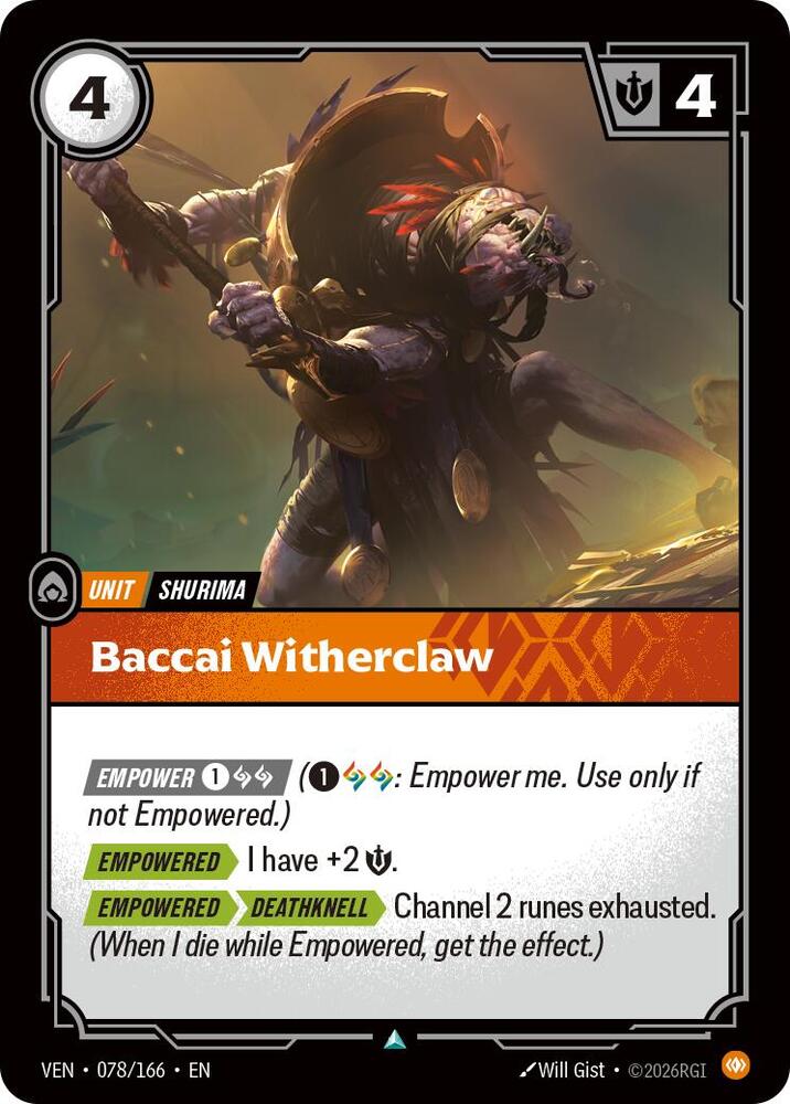 Vendetta - 078/166 - Baccai Witherclaw - Uncommon
