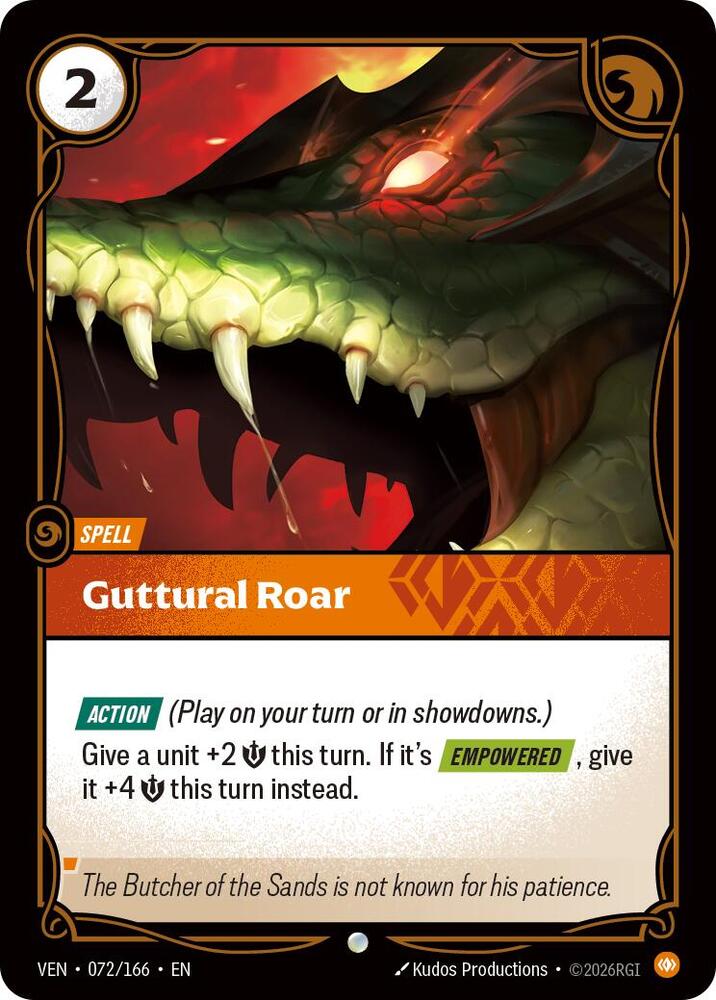 Vendetta - 072/166 - Guttural Roar - Common