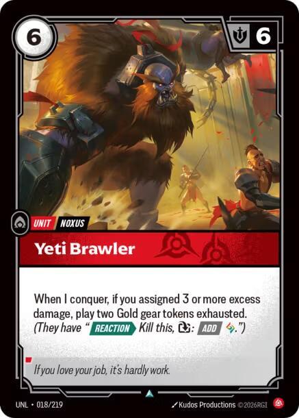 Unleashed - 018/219 - Yeti Brawler - Uncommon