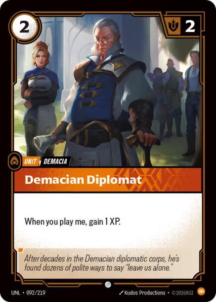 Unleashed - 092/219 - Demacian Diplomat - Common