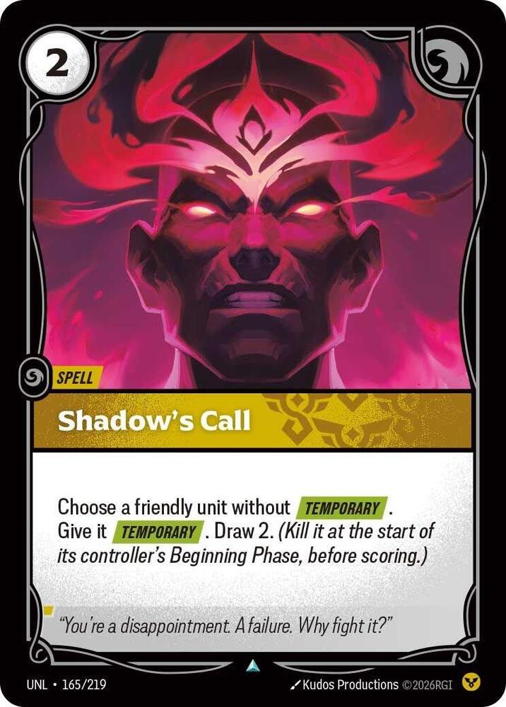 Unleashed - 165/219 - Shadow's Call - Uncommon