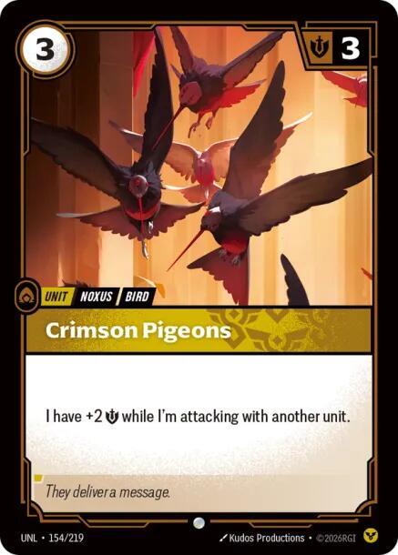 Unleashed - 154/219 - Crimson Pigeons - Common