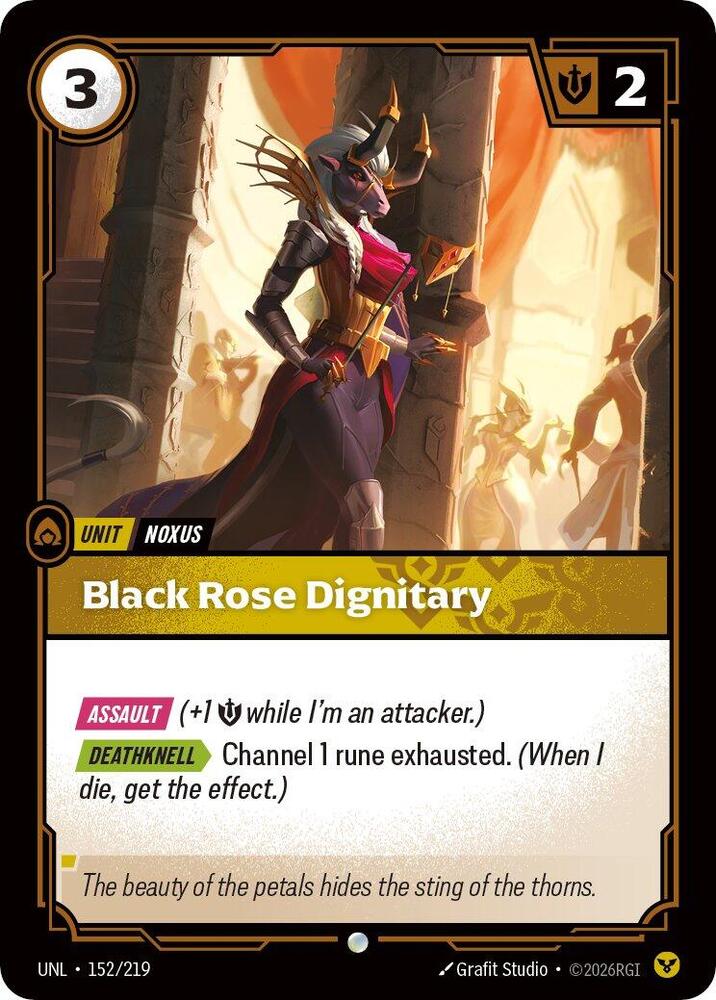 Unleashed - 152/219 - Black Rose Dignitary - Common