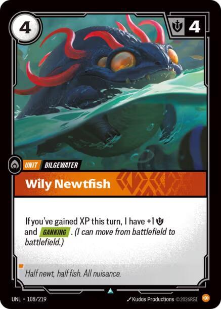 Unleashed - 108/219 - Wily Newtfish - Uncommon