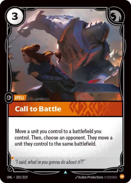 Unleashed - 101/219 - Call to Battle - Uncommon