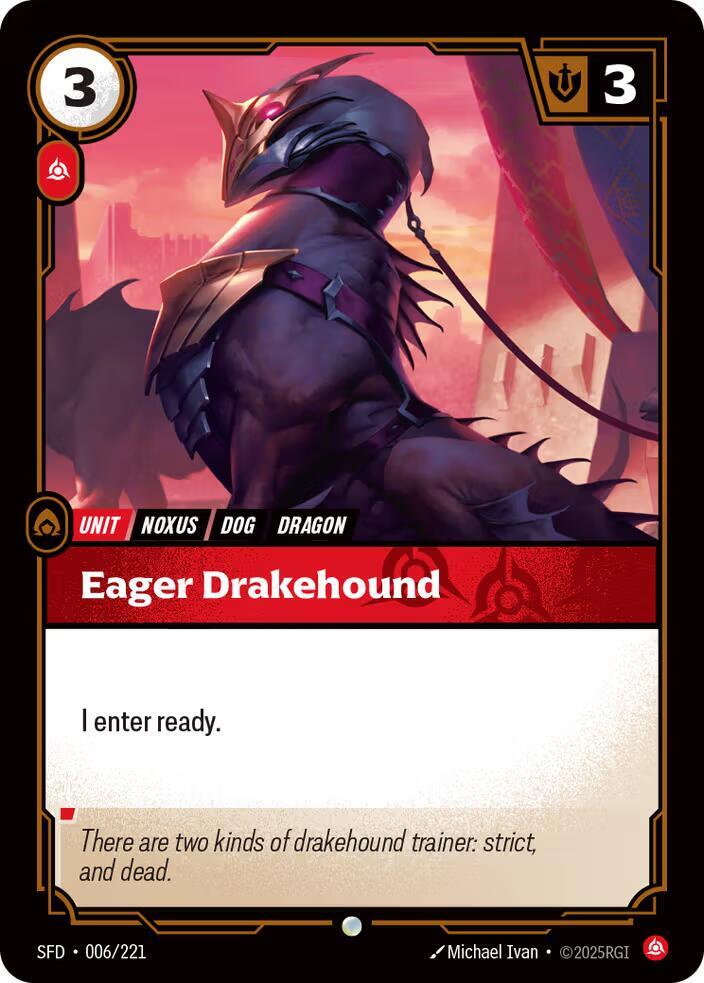 Spiritforged - 006 - Eager Drakehound - Common - Foil