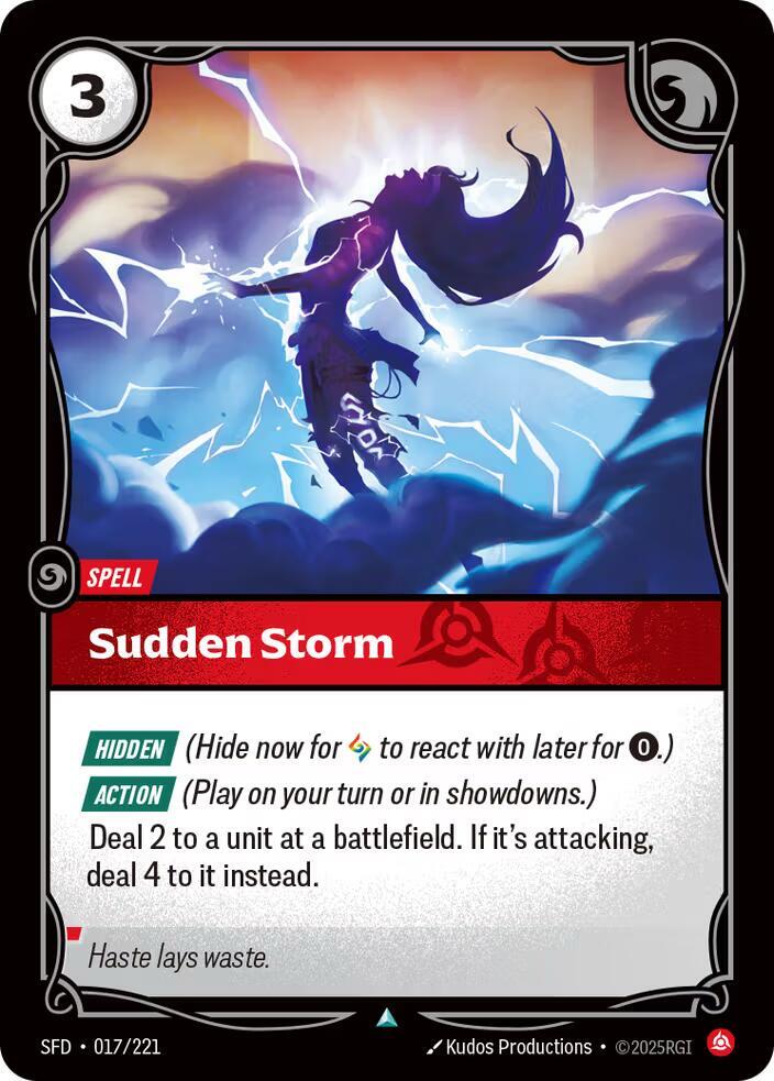 Spiritforged - 017 - Sudden Storm - Uncommon - Foil