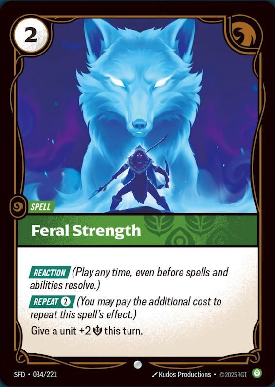 Spiritforged - 034 - Feral Strength - Common - Foil