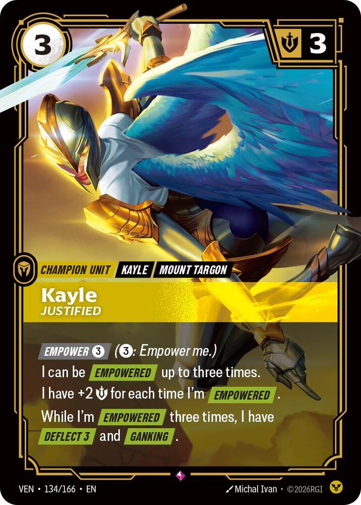 Vendetta - 134/166 - Kayle, Justified - Rare - Foil