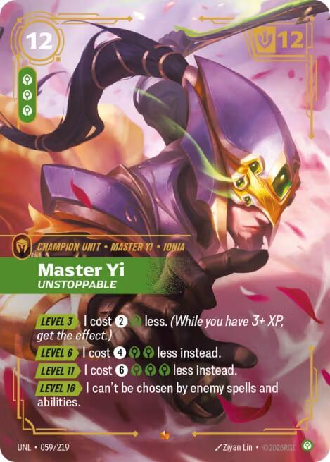 Unleashed - 059/219 - Master Yi, Unstoppable - Epic - Foil