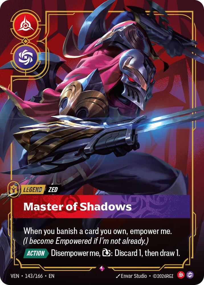 Vendetta - 143/166 - Zed, Master of Shadows - Rare - Foil
