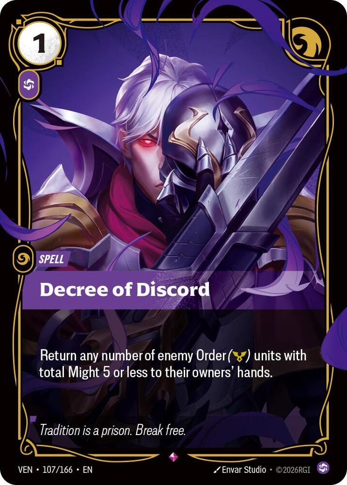 Vendetta - 107/166 - Decree of Discord - Rare - Foil