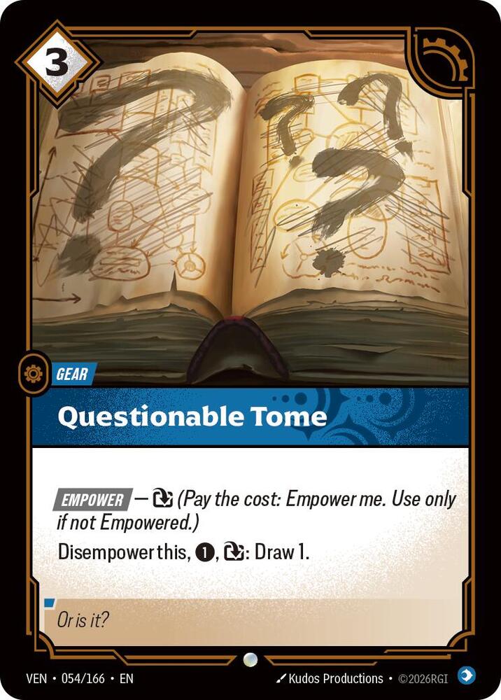 Vendetta - 054/166 - Questionable Tome - Common