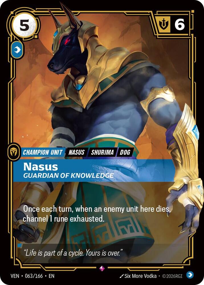 Vendetta - 063/166 - Nasus, Guardian of Knowledge - Rare - Foil